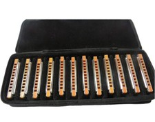 EASTTOP T008K-12 Diatonic Blues Harmonica Set Of 12 10Holes Harp Mouth Organ Set