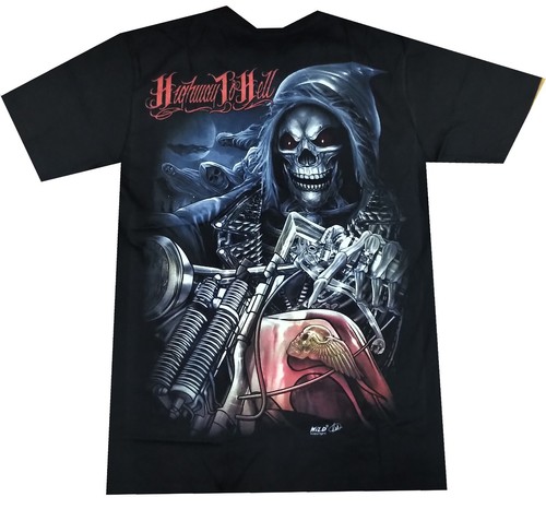 T-Shirt Herren Damen Totenkopf schwarz Baumwolle Biker Gothik tshirt Gr.M,L,XL - Bild 37 von 65