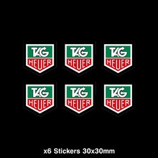 6x Tag Heuer Stickers -  Racing, Rally, Lotus, Ferrari, Motorcycle (CC055)