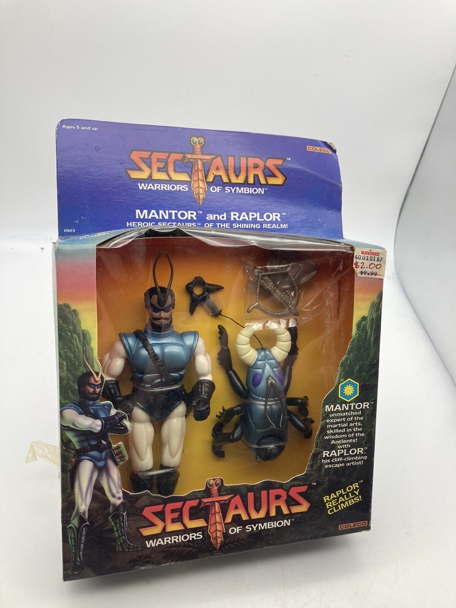 1984 Coleco SECTAURS Warriors Symbion MANTOR and RAPLOR action