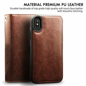 PU Leather Flip Case for iPhone Xs Max Durable Soft Wallet Cover for iPhone Xs Max 