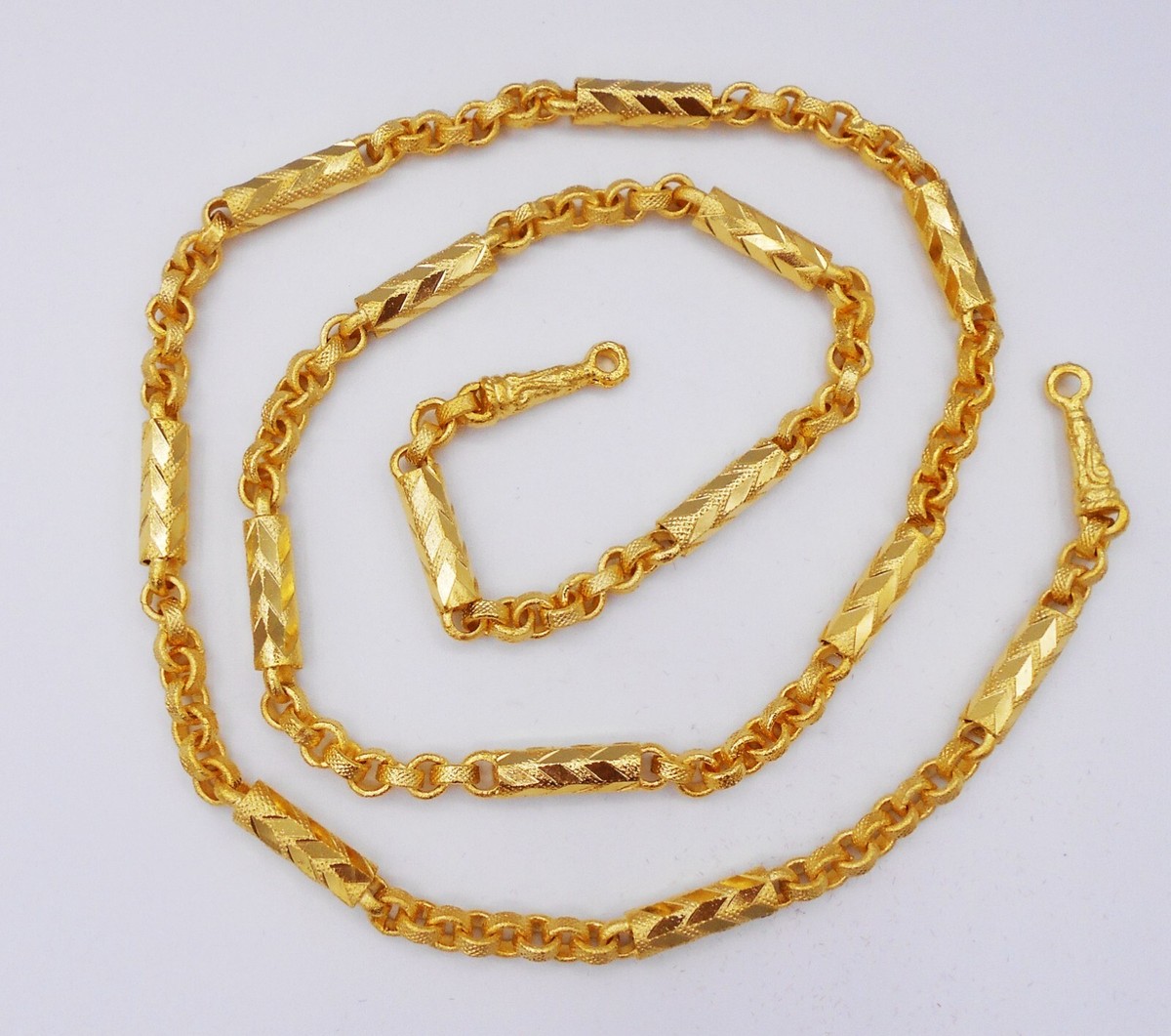 工芸品 24K Gold Plated Mix Chain Link 22K 24K Thai Baht Yellow Gold Plated GP Necklace 24
