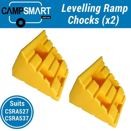 Pair of Chocks for Yellow Caravan Levelling Ramps, Chock for Fiamma