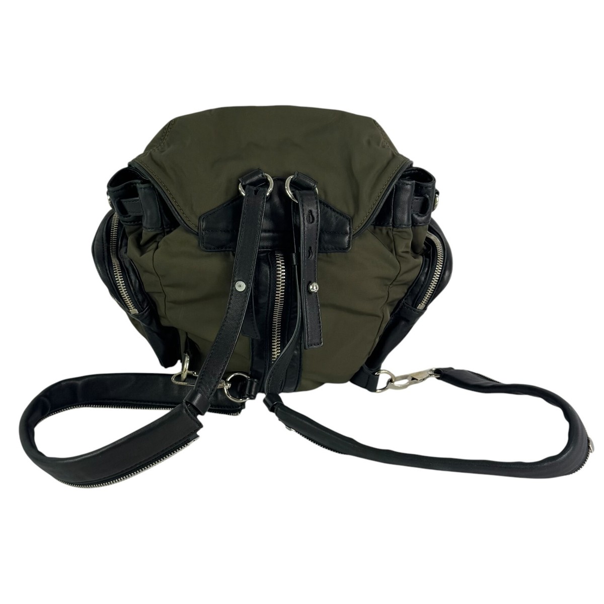 ALEXANDER WANG Military Green Nylon Black Leather Mini Marti Women's Backpack | eBay ALEXANDER WANG Military Green Nylon Black Leather Mini Marti Women's Backpack | eBay
