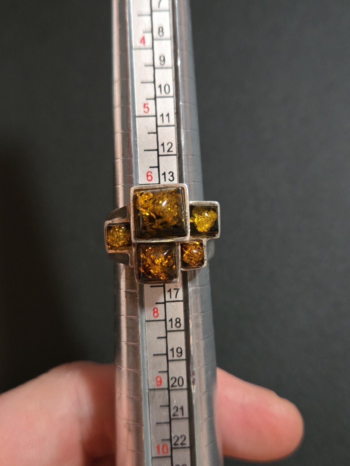 😍 Stunning Multi Stone Amber Ring - image 4