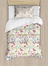 Image of Floral Duvet Cover Set Botanical Spring Petals