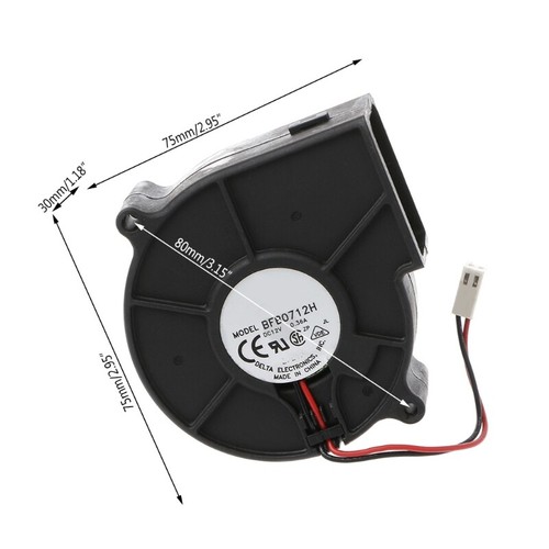 For Delta BFB0712H 7530 DC 12V 0.36A Projector Blower Centrifugal Cooling Fan - Afbeelding 8 van 11