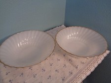 2 PC SET ANCHOR HOCKING GOLDEN SHELL SWIRL SE...