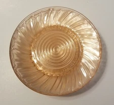 Vintage 1930's Jeannette "SWIRL PINK" 6 3/8" Bread Plates SET OF SIX - Excellent