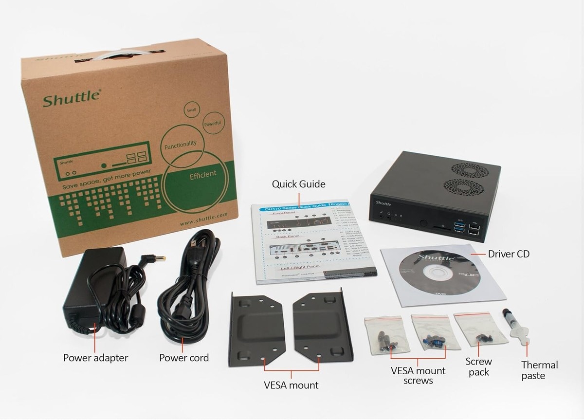 Shuttle XPC Slim DH110 Mini Barebone PC Intel DH110 No Ram No HDD