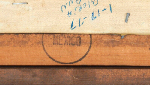 Pintura al óleo vintage 1977 hobo payaso sosteniendo girasol firmada por artista enmarcada - Imagen 7 de 8