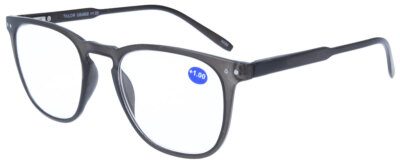 Lesebrille TAILOR im angesagten Retro - Design mit Federscharnier in Grau + Etui