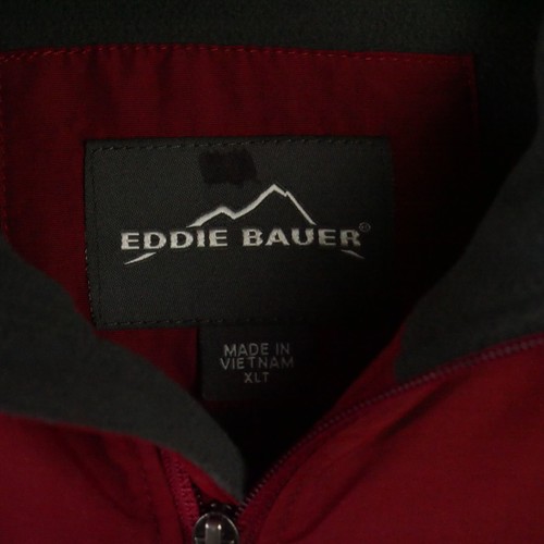 Giacca uomo Eddie Bauer taglia XL alta isolata poli pile rosso mattone canyon argilla - Foto 3 di 16