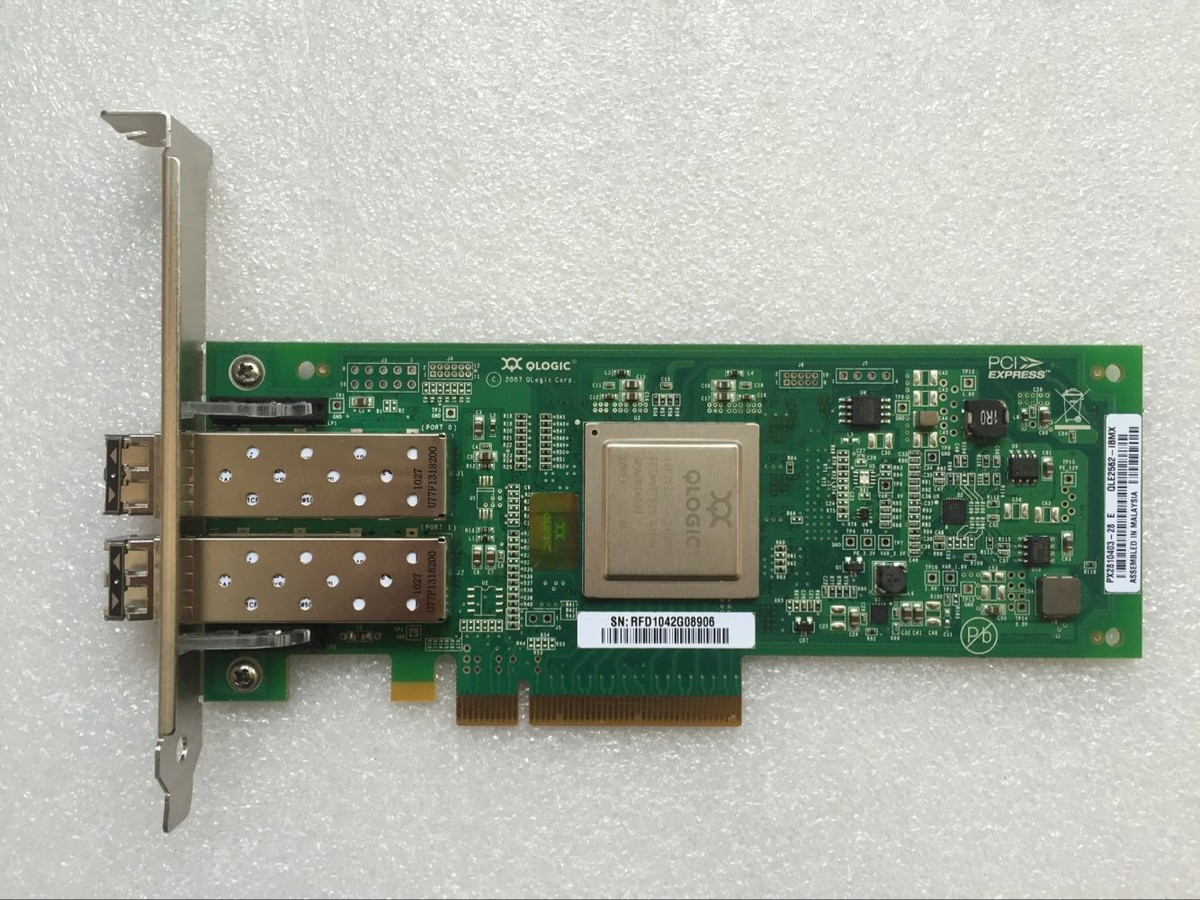 QLogic Qle2562-ibmx Dual Port 8gb Fibre Channel PCIe FC HBA Card