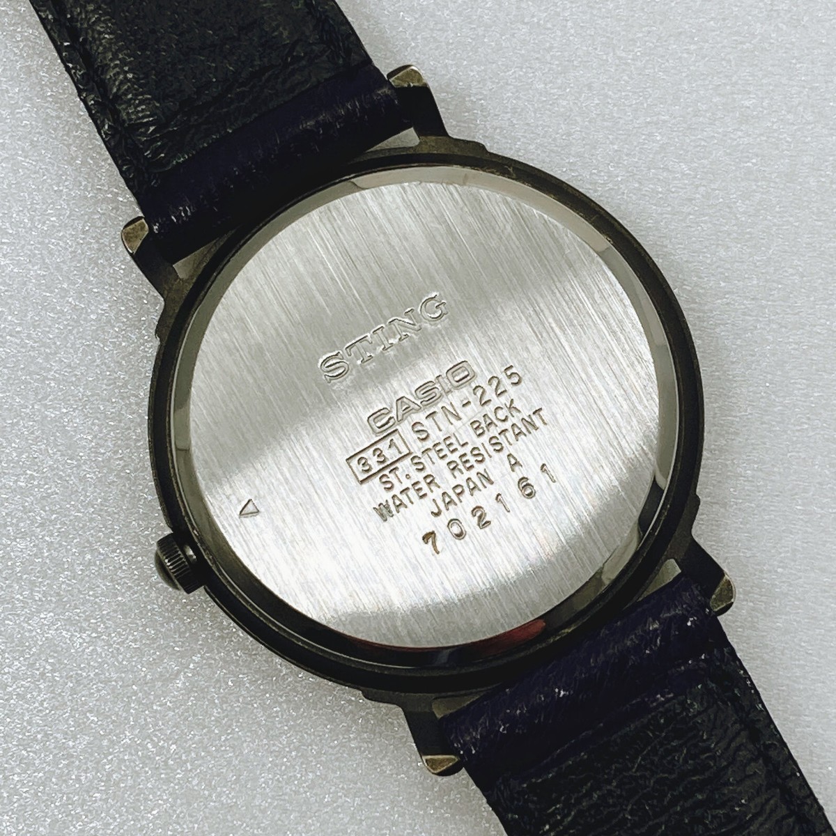 CASIO　STING SPORTY VERSION STN-044W CASIO STING STN-225 5ATM Spade Hands Embossed Tapestry Dial