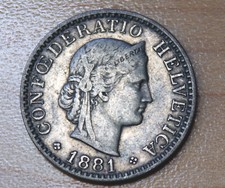 1881 Switzerland 20 Rappen