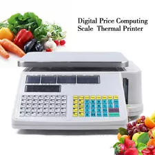 66LBS Digital Label Printing Computing Scale Price Market Printer Food Scale USA