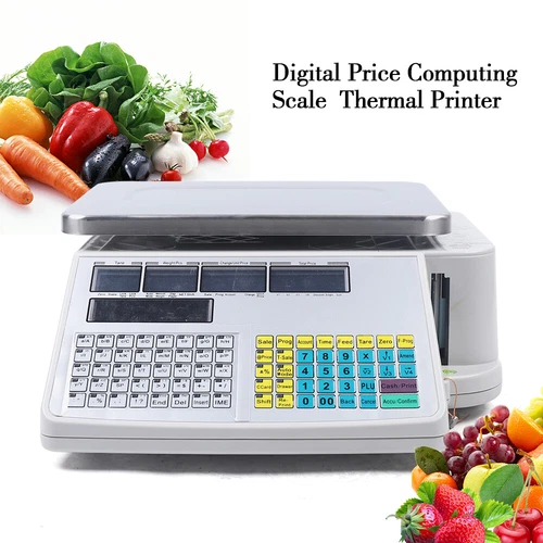 Bilancia informatica stampa etichette digitale 66 libbre prezzo mercato stampante bilancia alimentare USA - Foto 2 di 6