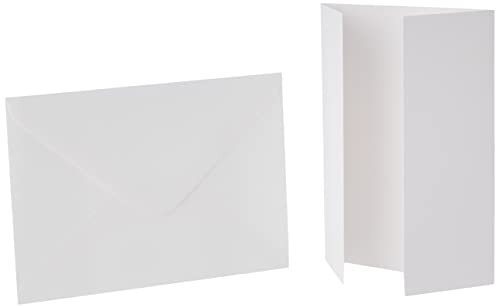 Papermania 5 X 7-inch 300 GSM Scalloped Card Blanks And Envelopes, Pack Of 12, Cream