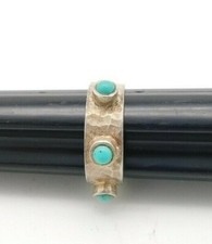 925 Sterling Silver Turquoise Ring Size 5 R26