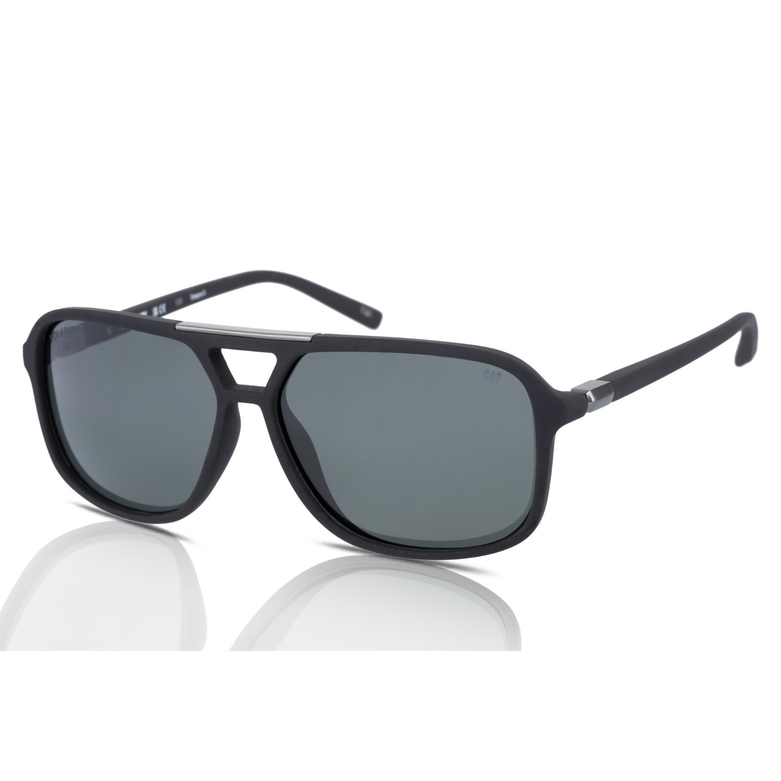 Caterpillar Sunglasses Men's Polarised CPS-8505 104P Rubberised Black/Green