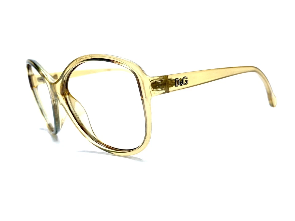 Dolce & Gabbana Transparente Beige Tostado Ámbar Naranja Ovalado Gafas De Gran Tamaño 58 16 135 Foto 2 de 4