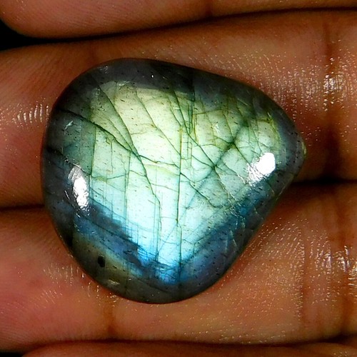 555,65 Cts. Blu Naturale Labradorite Pear Cabochon Pietra Preziosa S