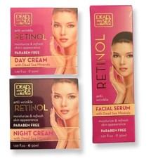 DEAD SEA COLLECTION Retinol Anti Wrinkle Day Cream, Night Cream and Facial SERUM