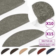 Self-adhesive Stair Mats Carpet Stair Treads Stair Step Protector Rug vidaXL