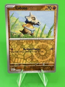⭐⭐⭐Pokemon Cubone S & V Stellar Crown Reverse Holo Common 072/142 NM!!⭐⭐⭐