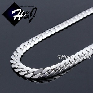 Authentic 18-40"MEN 4mm Silver/Gold Plated Miami Cuban Curb Necklace*N155