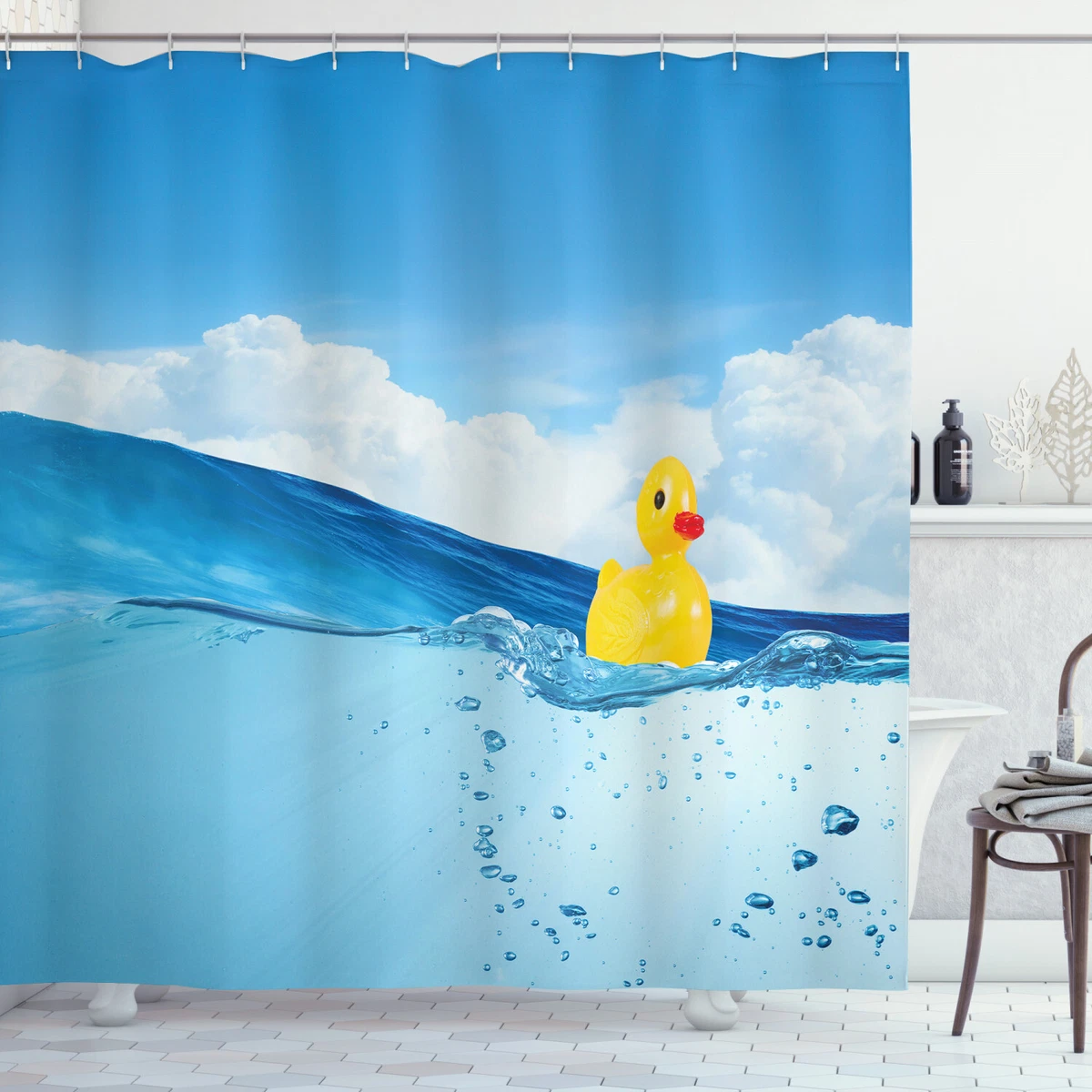 Duck shower curtain deals