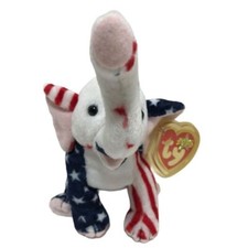 Ty Beanie Baby Righty 2000 Republican USA Elephant patriotic Y2K Vintage
