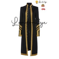 Women's Long Military Coat, Black Military Style Coat For Women, Get 20% Off