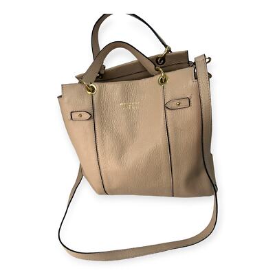 lacucci Italy Pebbled Leather Camel Color Purse Satchel Crossbody