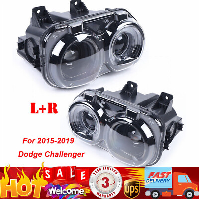 HID Headlights Set Front LH+RH For Dodge Challenger SE R/T SRT SXT 2015-2019 DRL