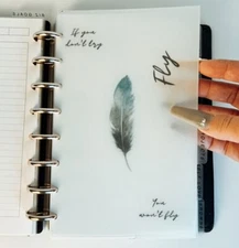 Quote “Fly” Dashboard made 4 use with Discbound Half Sheet Planner 5.5 x 8.5