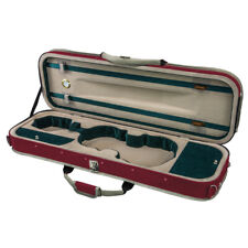 SKY 4/4 Violin Oblong Lightweight Case with Hygrometer Red/ White Sports Style