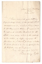 Robert Inglis Signed Letter 1828 / Autographed English Politician High Church