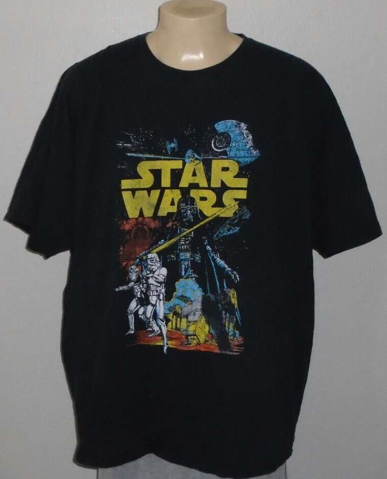 Vtg Star Wars Darth Vader The Empire Dark Side HD Cotton Graphic T-Shirt  Men 4XL