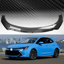 Carbon Fiber Front Bumper Lip Spoiler + Splitter Kit For Toyota Corolla