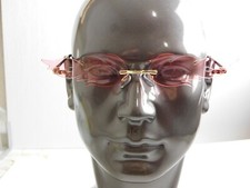  Adult Unisex Novelty FireFlame Rimless Pink Sunglasses Metal Temple