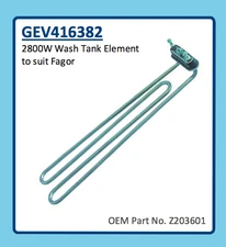FAGOR  DISHWASHER WASH TANK ELEMENT 2800W GEV416382 Z203601