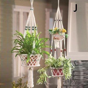 Macrame Plant Hanger Indoor Hanging Garden Planter Basket Flower Pot Rope Holder Ebay