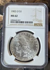 1902-O Morgan Silver Dollar - NGC MS62 Uncirculated UNC