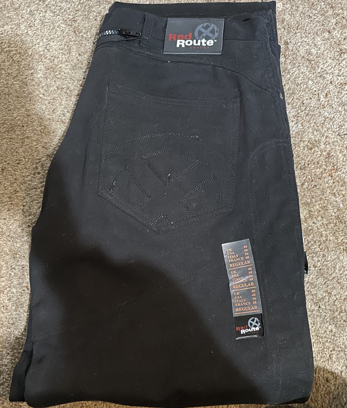 Mens Red route motorcycle jeans eBay