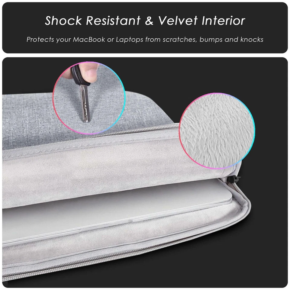 Laptop Case Sleeve Bag For 13 14 15.6" Macbook Lenovo Microsoft HP DELL Cover - Image 3 of 4