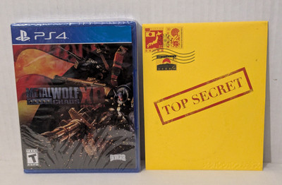 Metal Wolf Chaos XD (Sony PlayStation 4, 2019) PS4 NEW w/ Letter to President