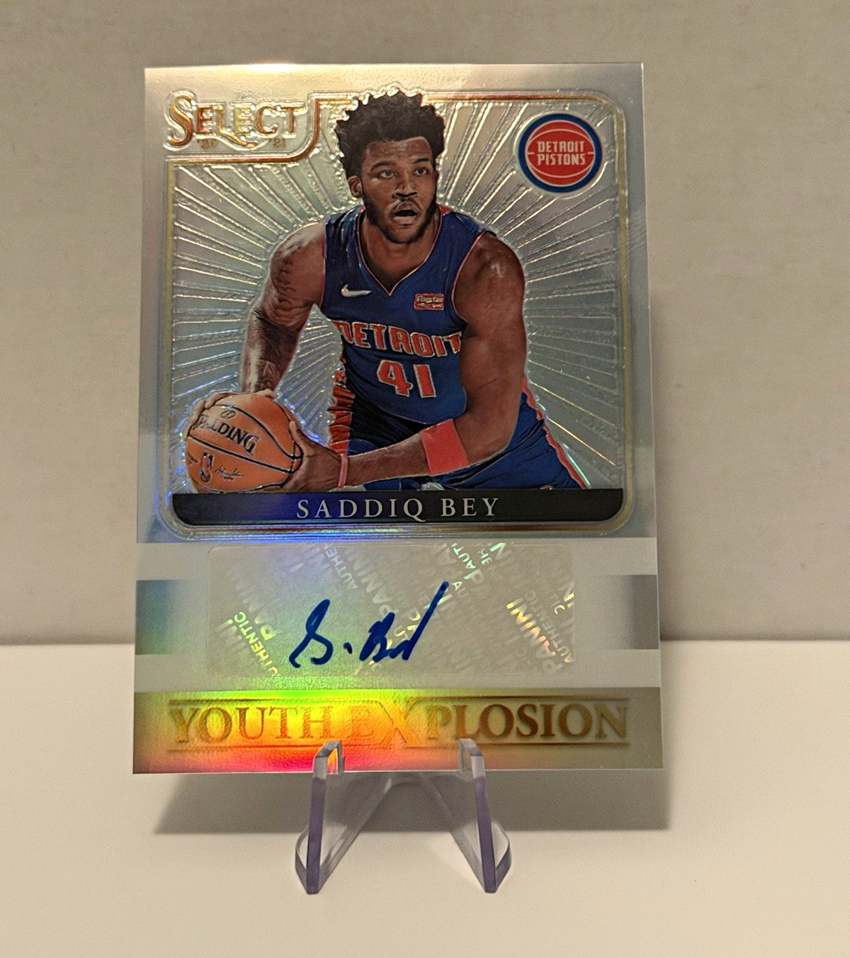 Panini 2020-21 Select Youth Explosion Signatures Auto Saddiq Bey #YES-SBY RC