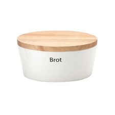 CONTINENTA Brottopf oval mit Holzdeckel  27 x...